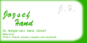 jozsef hand business card